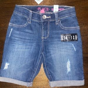 Girl Denim Stretch Shorts